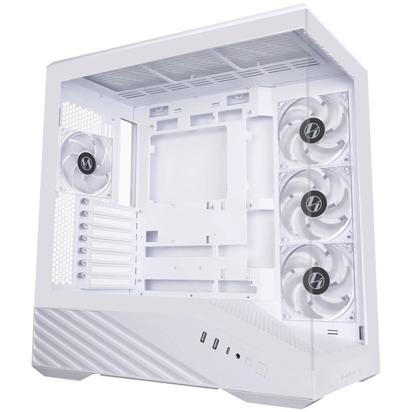 Lian Li Vector V100 Midi Tower edzett üveg fehér ház