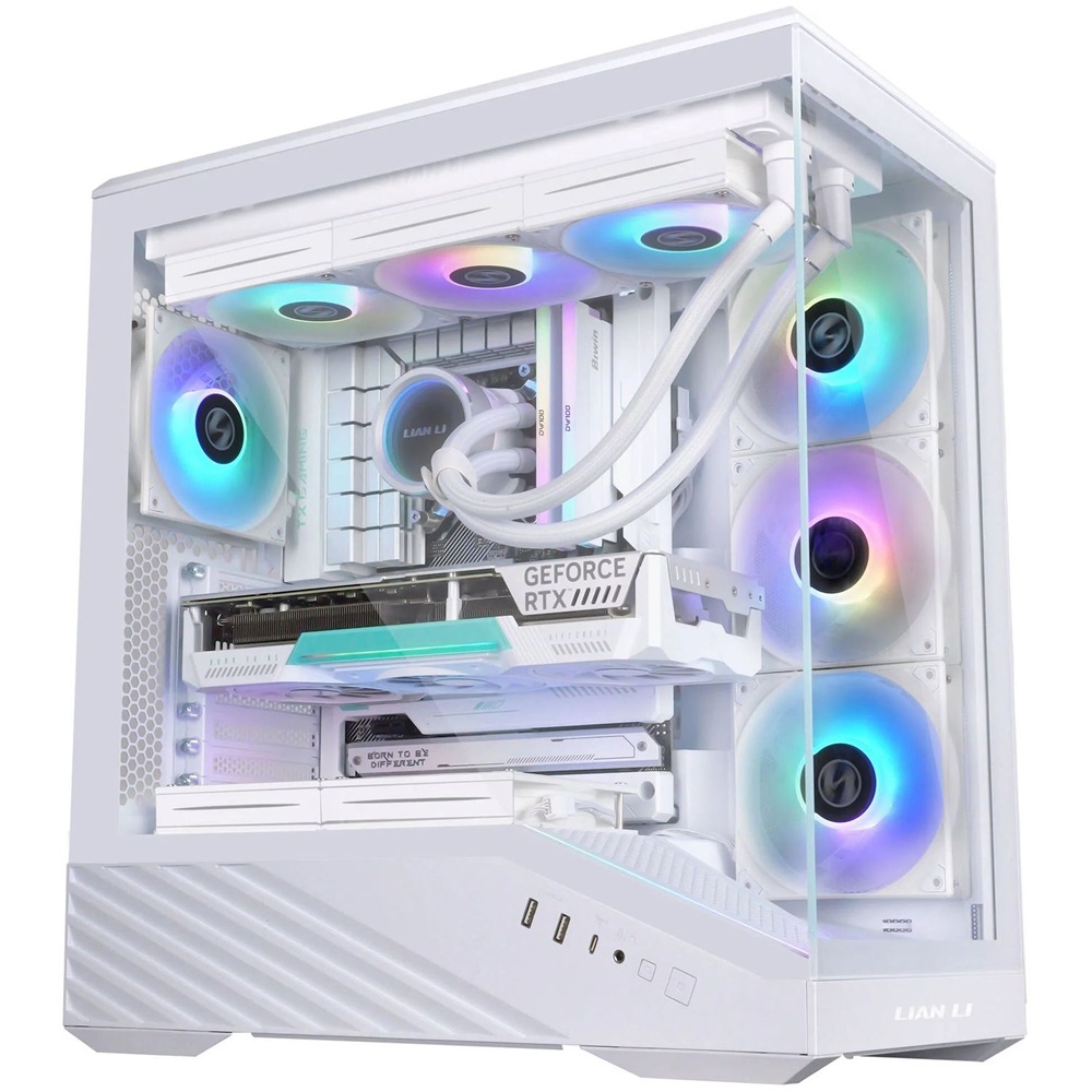 Lian Li Vector V100 Midi Tower edzett üveg fehér ház