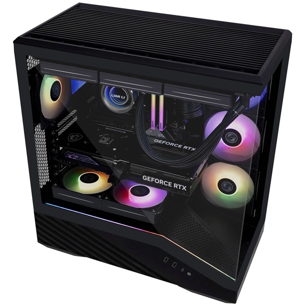 Lian Li Vector V100 Midi Tower edzett üveg fekete ház