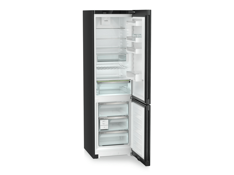 Liebherr CNbdc 573i fekete, alulfagyasztós, Hűtő:268L, Fagyasztó:103L, hűtőszekrény