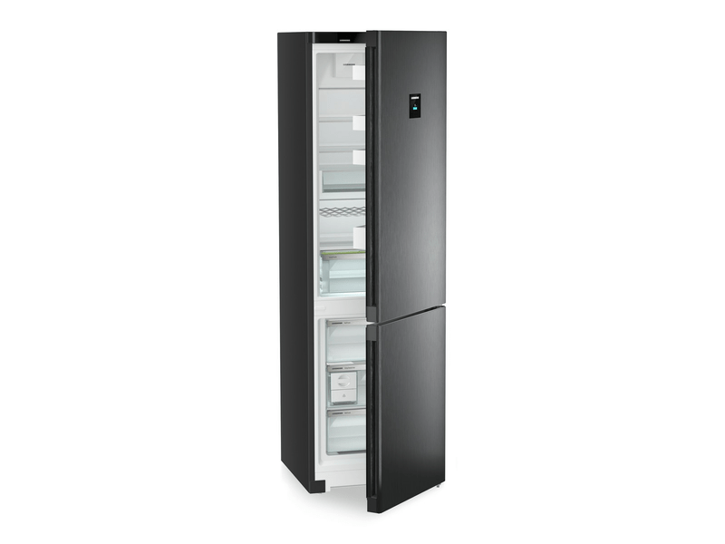 Liebherr CNbdc 573i fekete, alulfagyasztós, Hűtő:268L, Fagyasztó:103L, hűtőszekrény