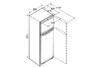 Liebherr CTPele251-26 inox, felülfagyasztós, Hűtő:219L, Fagyasztó:52L, hűtőszekrény