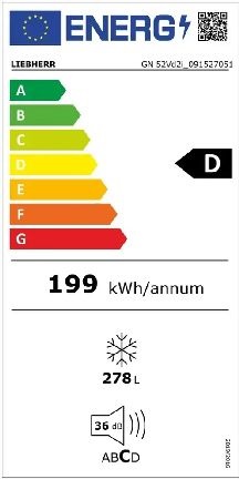 Liebherr GN 52Vd2i fehér, egyajtós, Fagyasztó:278L, No frost fagyasztószekrény (Újszerű)