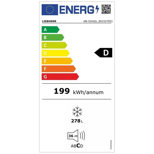 Liebherr GN 52Vd2i fehér, egyajtós, Fagyasztó:278L, No frost fagyasztószekrény (Újszerű)