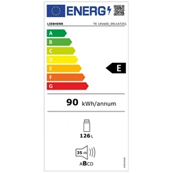 Liebherr TK 14Ve00 fehér, egyajtós, Hűtő:125L, hűtőszekrény