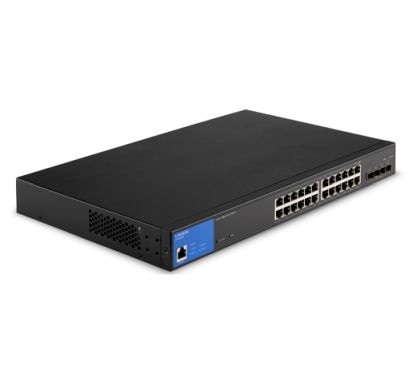 Linksys LGS328PC 24x GbE PoE+ LAN 4x SFP port L3 mendezselhető PoE+ switch