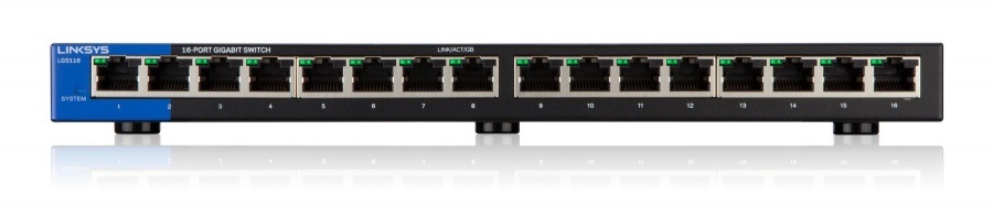 Linksys SMB LGS116 16port 10/100/1000Mbps LAN nem menedzselhető asztali Switch