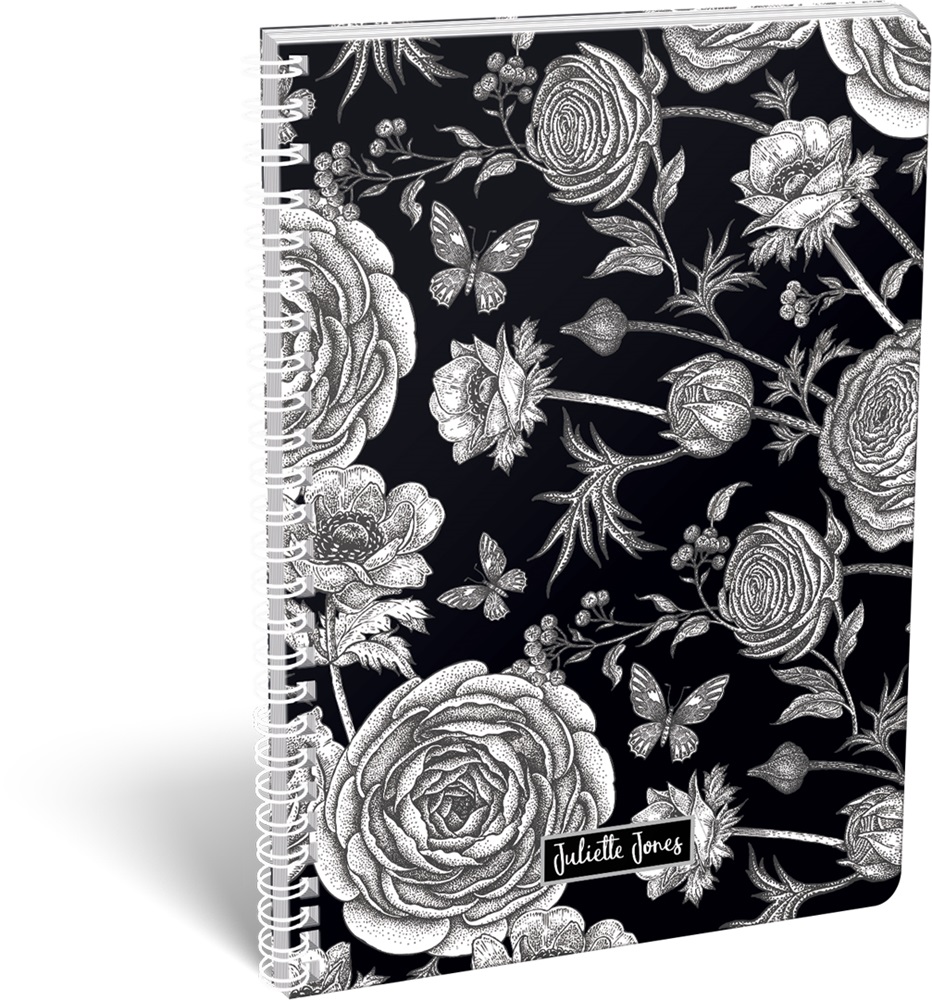 Lizzy Cornell Juliette Jones A4 kockás spirálfüzet