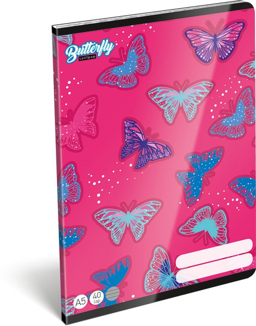 Lizzy Lollipop Butterfly 22967515 FSC A5 40 lapos tűzött vonalas füzet