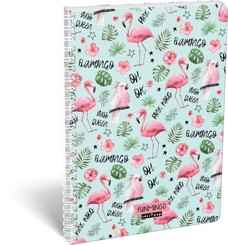 Lizzy Lollipop Funmingo A4 kockás spirálfüzet