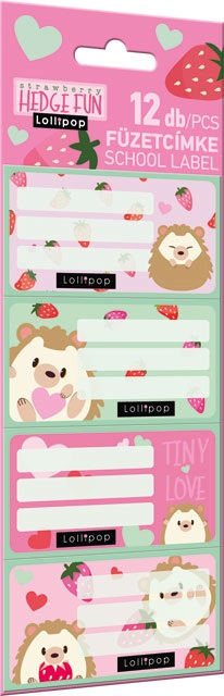 Lizzy Lollipop Hedge fun 12 db-os füzetcímke