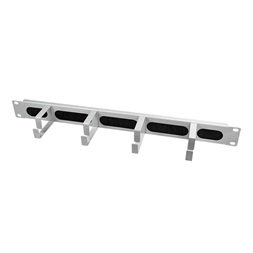 Logilink OR106G 19" kábelvezető rúd 4 fém konzollal és kefecsíkkal, világosszürke