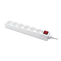 Logilink LPS202 6-os hosszabbító + kapcsoló, 6x CEE 7/3, 1,5 m, fehér