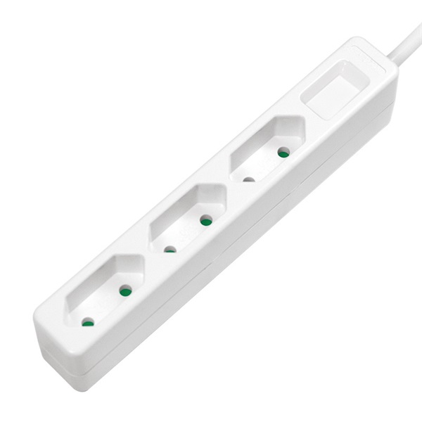Logilink LPS229 Aljzat 3-as, 3x CEE 7/16, vékony, 1,5 m, fehér