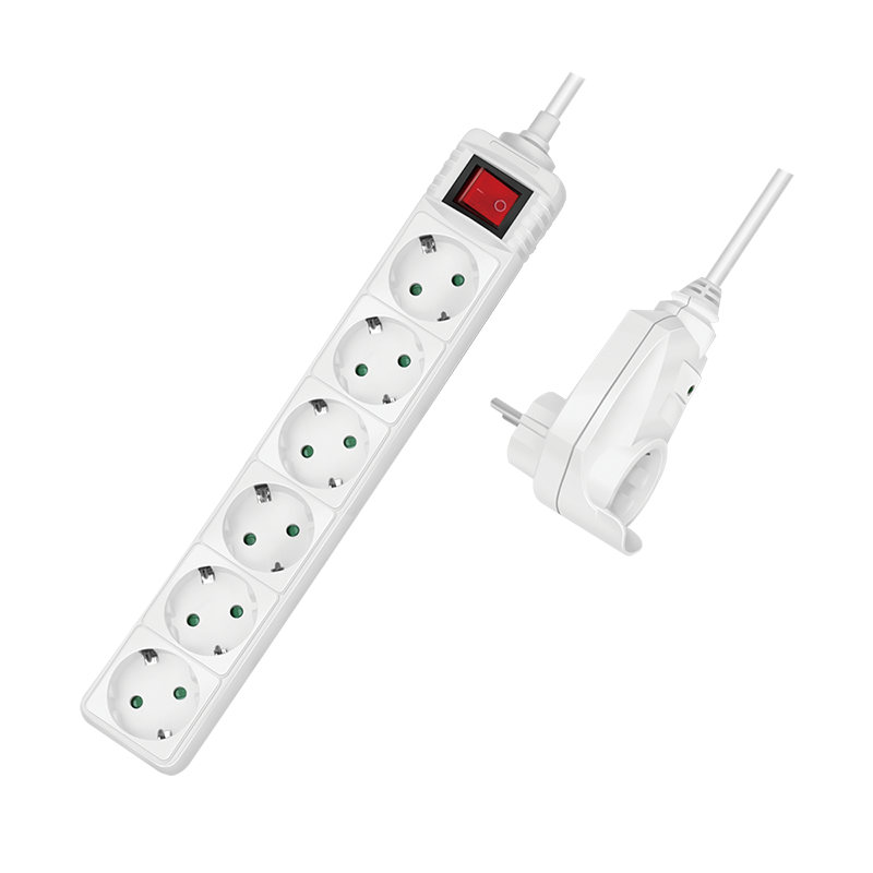 Logilink LPS274 Aljzat 7-es + kapcsoló, 6x CEE 7/3 + 1 átmenő csatlakozó, 2 m