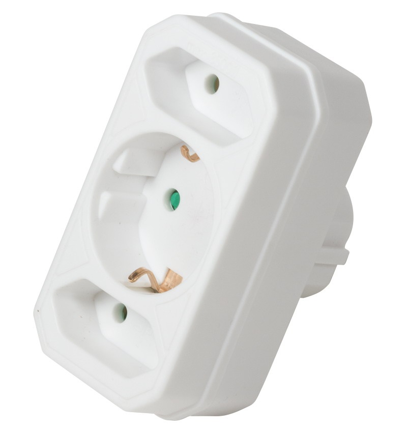 Logilink LPS221 Aljzatadapter, 2x CEE 7/16 + 1x CEE 7/3