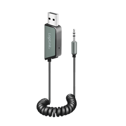 Logilink BT0065 Bluetooth 5.3 audio vevő járművekhez, 1x USB-A, 1x 3,5 mm Aux, fekete