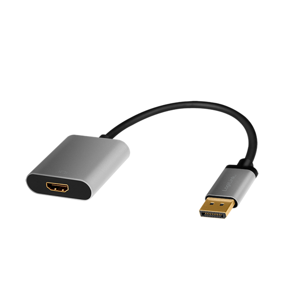 Logilink CDA0108 DisplayPort adapter, DP/M-HDMI A/F, 4K/60 Hz, alu, 0,15 m