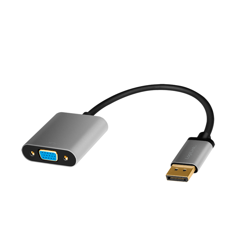 Logilink CDA0109 DisplayPort adapter, DP/M - VGA/F, 1080p/60 Hz, alu, 0,15 m