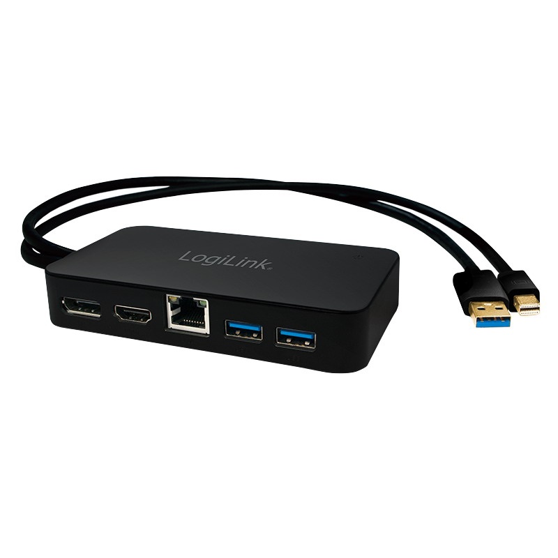 Logilink CV0111 DisplayPort-dokkolóállomás (mini DP), 5 portos, 1080p