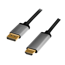 Logilink CDA0107 DisplayPort kábel, DP/M-HDMI A/M, 4K/60 Hz, alu, 2 m