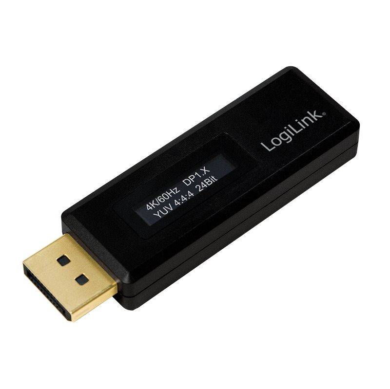 Logilink CV0112 DisplayPort teszter EDID információkhoz hosszabbító kábellel