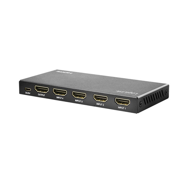 LogiLink HD0056 4x1 portos 4K/60 Hz HDCP, HDR, CEC, RC HDMI switch