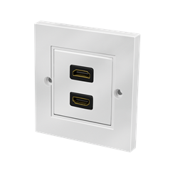 Logilink AH0018 HDMI fali lemez csatlakozóval HDMI aljzat, 2 port, fehér