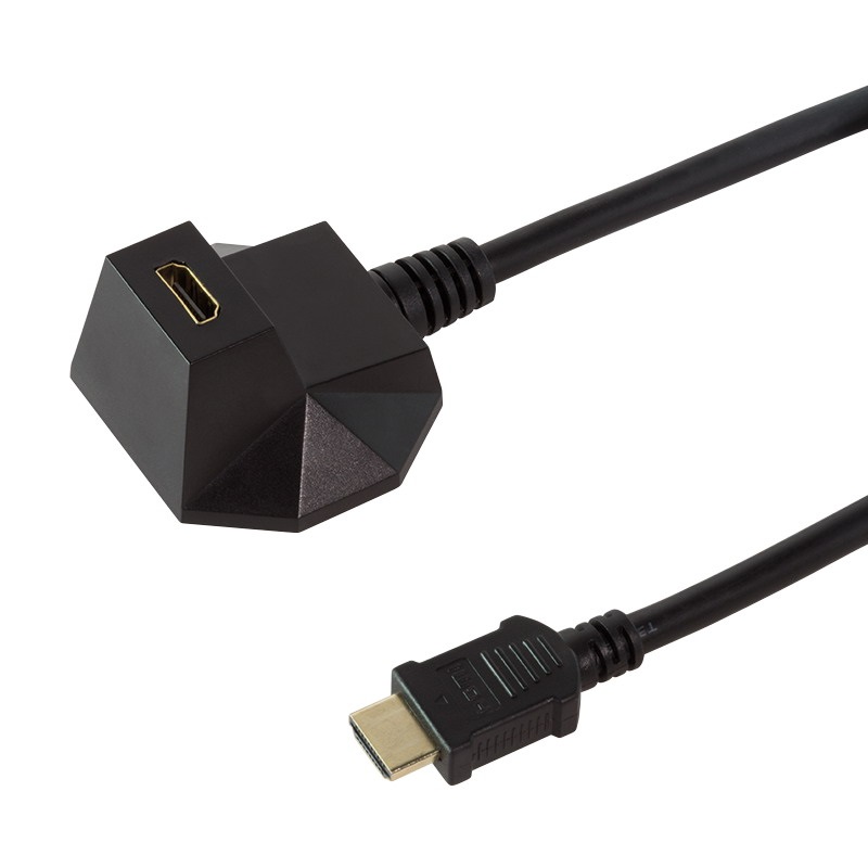 Logilink CH0041 HDMI-kábel, A/M-A/F, 4K/60 Hz, mágneses állvány, fekete, 1,5 m