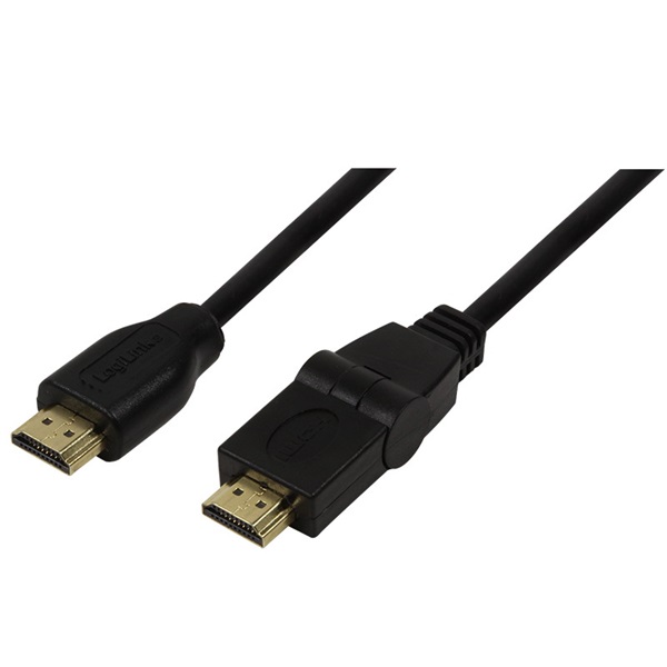 Logilink CH0052 HDMI-kábel, A/M-A/M, 180 -ban forgatható, 4K/24 Hz, 1,8 m