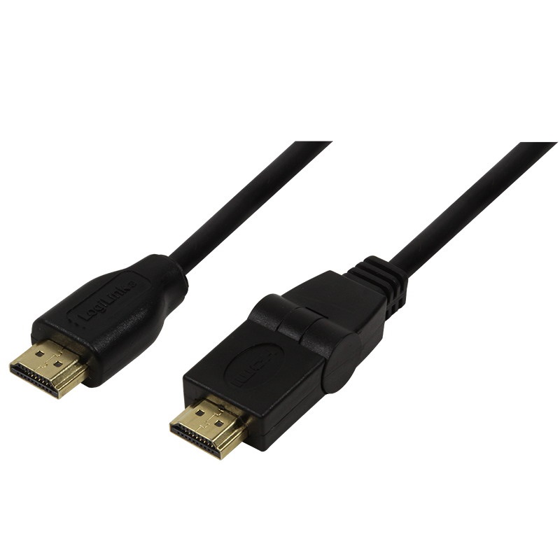 Logilink CH0052 HDMI-kábel, A/M-A/M, 180 -ban forgatható, 4K/24 Hz, 1,8 m