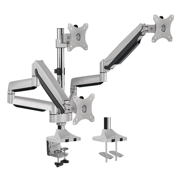 Logilink BP0052 Háromszoros monitortartó, 13-32" alumínium, 2x gázrugó