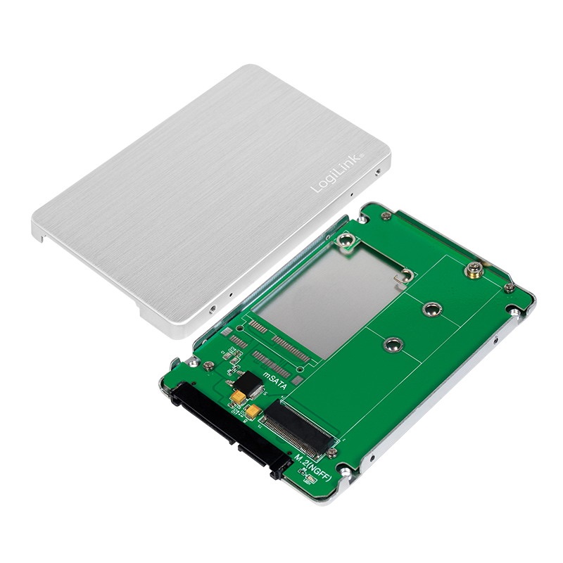 Logilink AD0021 Külső SSD ház 2,5" M.2 NGFF SATA-hoz, alumínium