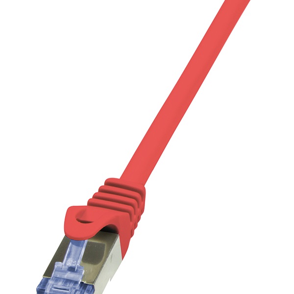 Logilink CQ3014S Patch kábel PrimeLine, Cat.6A, S/FTP, piros, 0,25 m