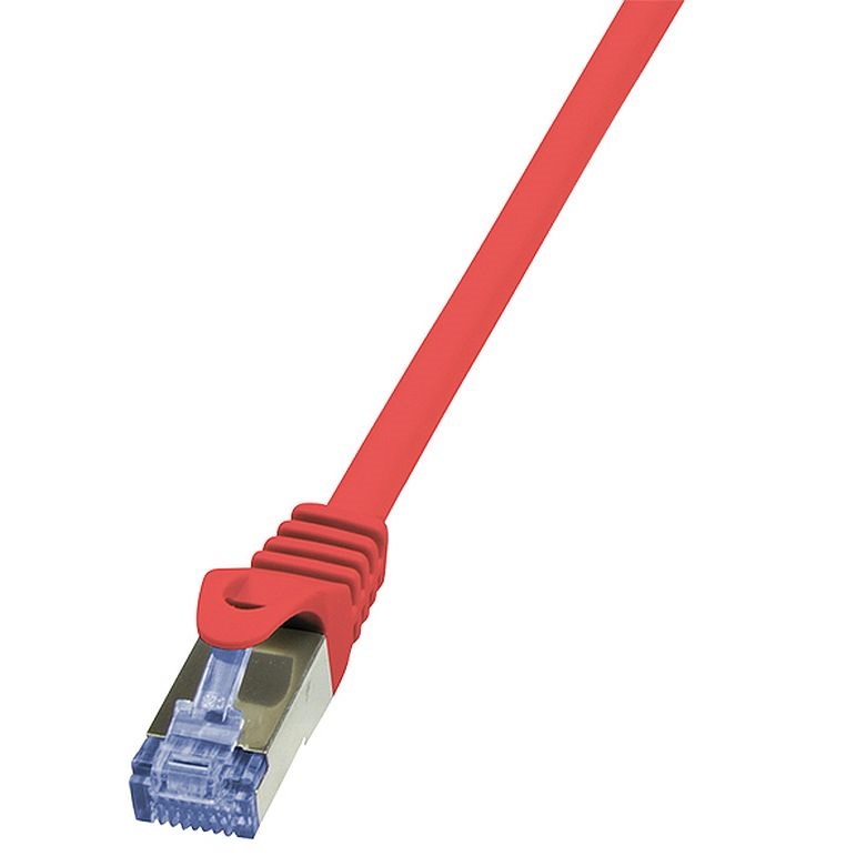 Logilink CQ3024S Patch kábel PrimeLine, Cat.6A, S/FTP, piros, 0,5 m
