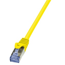 Logilink CQ3017S Patch kábel PrimeLine, Cat.6A, S/FTP, sárga, 0,25 m