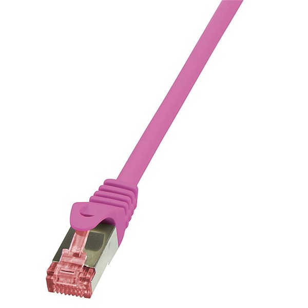 Logilink CQ2019S Patch kábel PrimeLine, Cat.6, S/FTP, rózsaszín, 0,25 m