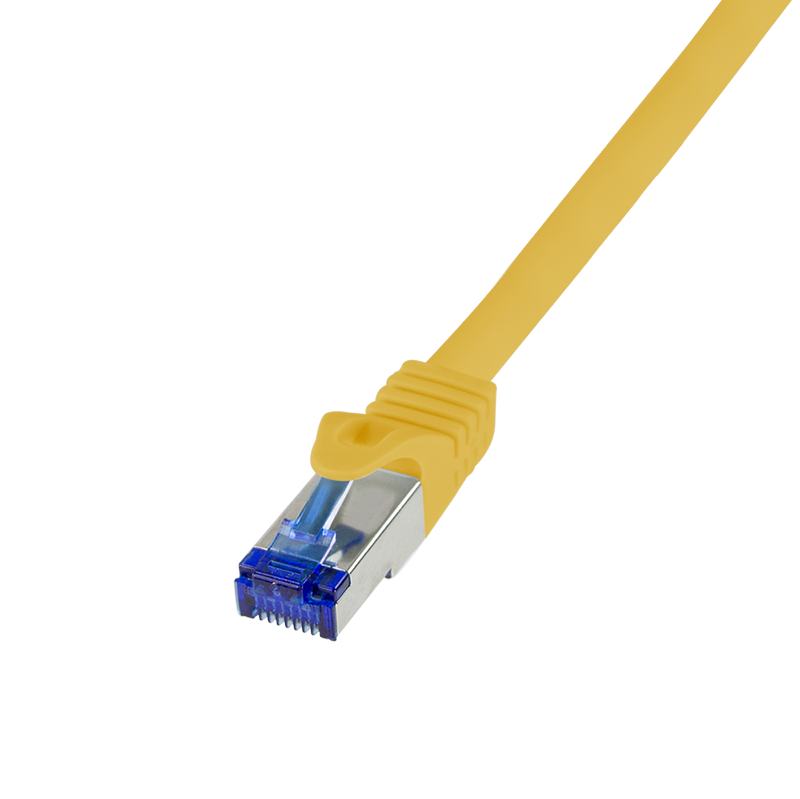 Logilink C6A027S Patch kábel Ultraflex, Cat.6A, S/FTP, sárga, 0,5 m