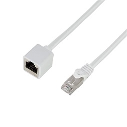 Logilink CQX031S Patch kábelhosszabbító prémium, Cat.6A, S/FTP, fehér, 1 m