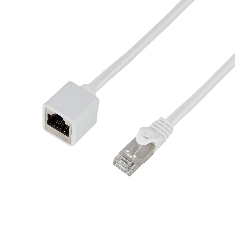 Logilink CQX031S Patch kábelhosszabbító prémium, Cat.6A, S/FTP, fehér, 1 m