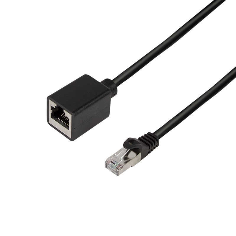 Logilink CQX033S Patch kábelhosszabbító prémium, Cat.6A, S/FTP, fekete, 1 m
