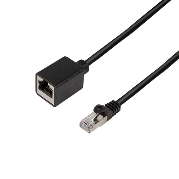 Logilink CQX053S Patch kábelhosszabbító prémium, Cat.6A, S/FTP, fekete, 2 m