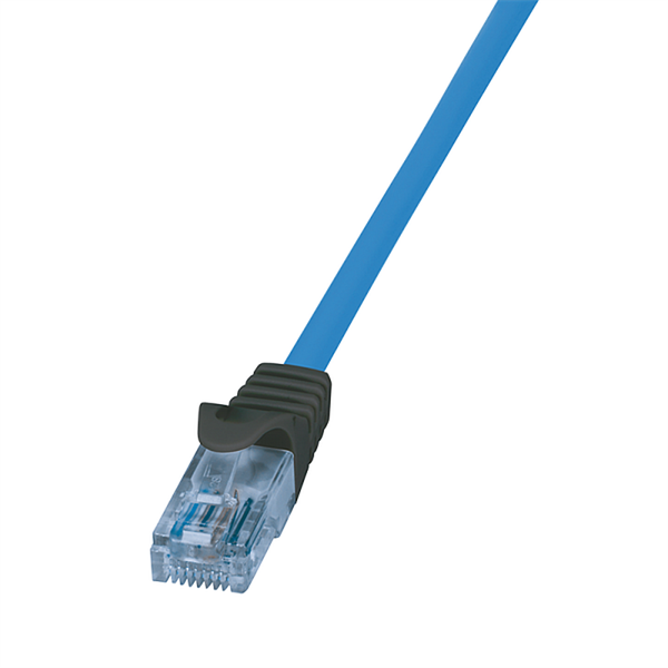 Logilink CPP001 Prémium patch kábel, Cat.6A, U/UTP, 10G/PoE/HDBT, kék, 1 m