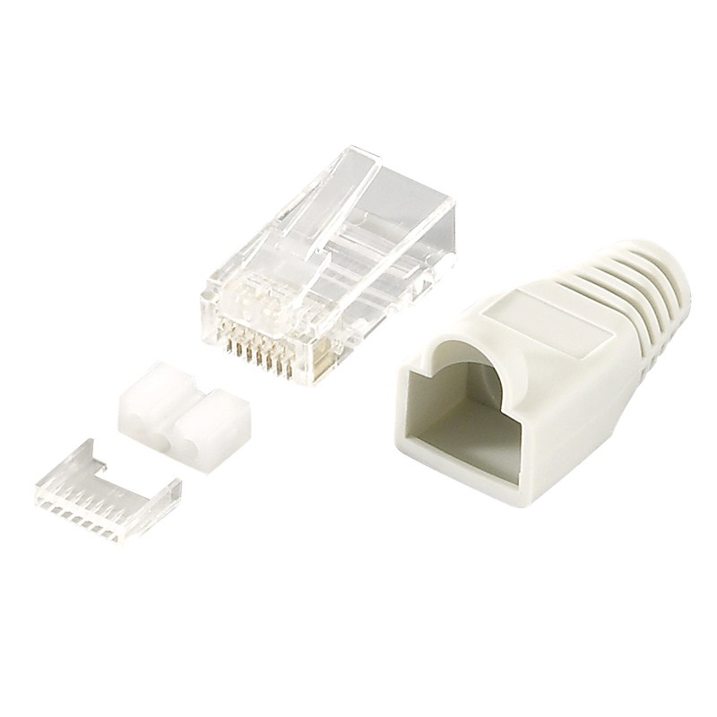 Logilink MP0021 RJ45 csatlakozódugasz, árnyékolt Cat6 szürke 100db