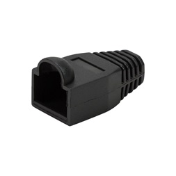 Logilink MP0064 RJ45 feszültségmentesítő védőburkolat, 8 mm, fekete, 50 db