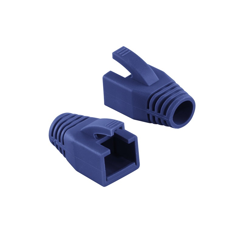 Logilink MP0035B RJ45 feszültségmentesítő védőburkolat, 8 mm, kék, 50 db
