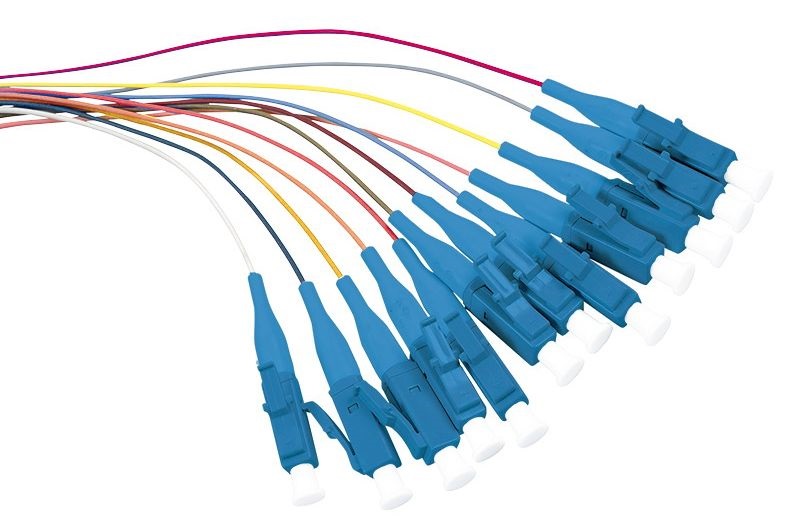 Logilink FL0LC02 Színes pigtail készlet 12 x LC, OS2 9/125 , 2m, kék csatlakozó