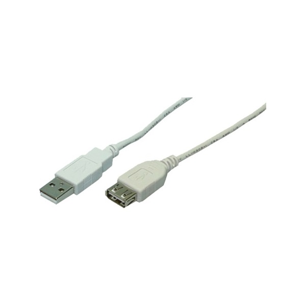 Logilink CU0011 USB 2.0 A - USB 2.0 A M/F adatkábel hosszabbító 3m szürke