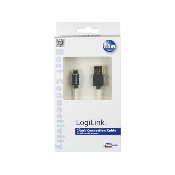 Logilink CU0063 USB 2.0 A -> USB 2.0 micro B M/M adatkábel 1.8m
