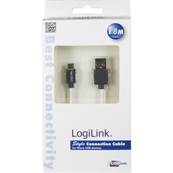 Logilink CU0063 USB 2.0 A -> USB 2.0 micro B M/M adatkábel 1.8m